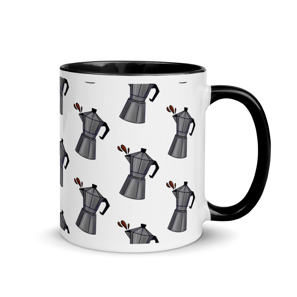 Cafetera Mug with Color Inside  - 2020 - DominicanGirlfriend.com - Frases Dominicanas - República Dominicana Lifestyle Graphic T-Shirts Streetwear & Accessories - New York - Bronx - Washington Heights - Miami - Florida - Boca Chica - USA - Dominican Clothing