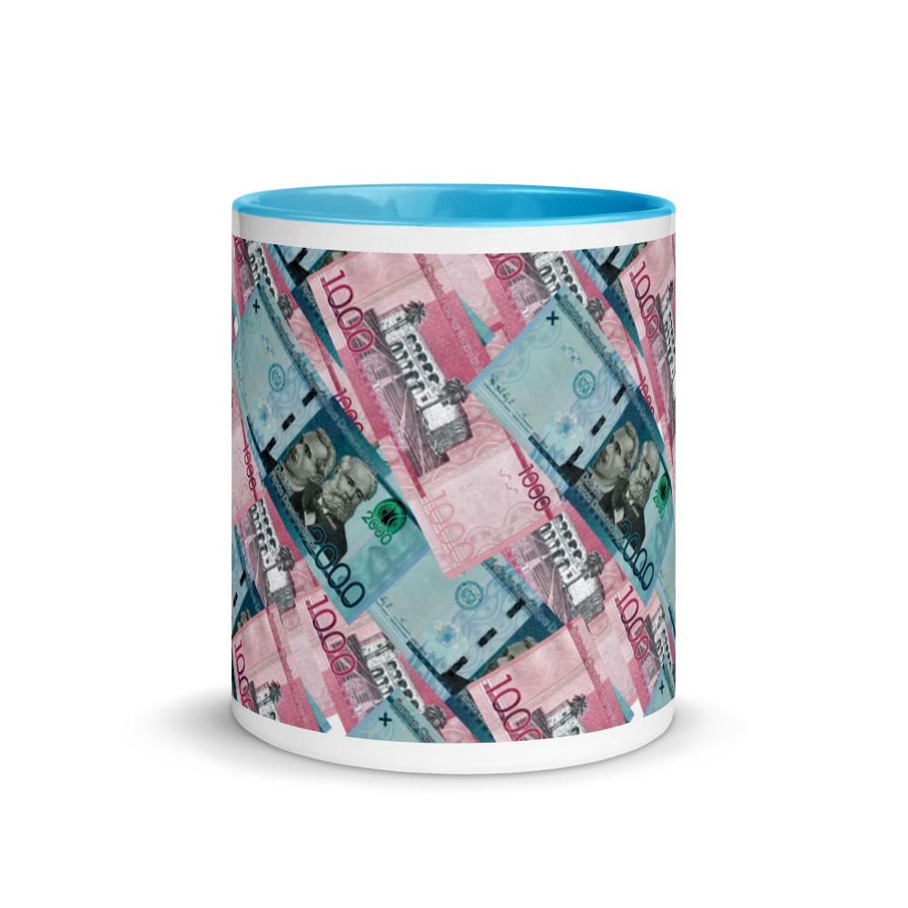 1000 y 2000 Dominican Pesos Mug with Color Inside  - 2020 - DominicanGirlfriend.com - Frases Dominicanas - República Dominicana Lifestyle Graphic T-Shirts Streetwear & Accessories - New York - Bronx - Washington Heights - Miami - Florida - Boca Chica - USA - Dominican Clothing