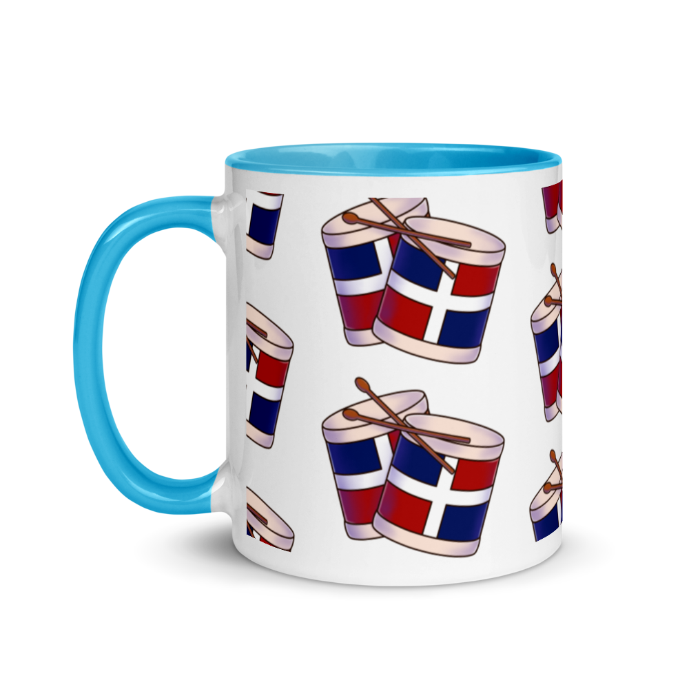 Tambora Dominicana Mug with Color Inside  - 2020 - DominicanGirlfriend.com - Frases Dominicanas - República Dominicana Lifestyle Graphic T-Shirts Streetwear & Accessories - New York - Bronx - Washington Heights - Miami - Florida - Boca Chica - USA - Dominican Clothing