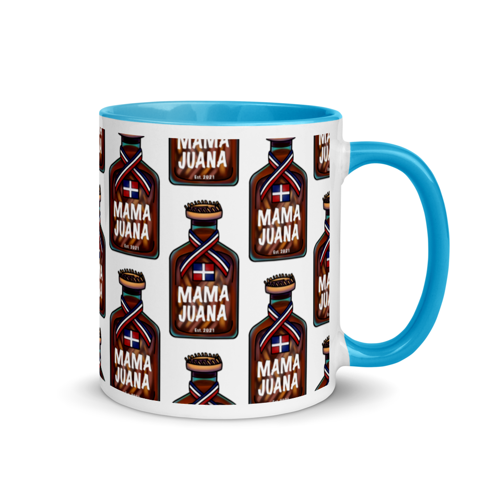 Mama Juana Dominicana Mug with Color Inside  - 2020 - DominicanGirlfriend.com - Frases Dominicanas - República Dominicana Lifestyle Graphic T-Shirts Streetwear & Accessories - New York - Bronx - Washington Heights - Miami - Florida - Boca Chica - USA - Dominican Clothing