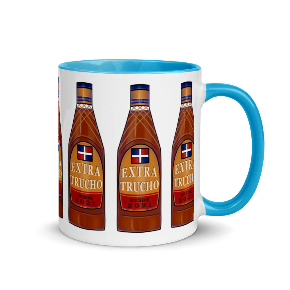 Extra Trucho Dominican Rum Mug with Color Inside  - 2020 - DominicanGirlfriend.com - Frases Dominicanas - República Dominicana Lifestyle Graphic T-Shirts Streetwear & Accessories - New York - Bronx - Washington Heights - Miami - Florida - Boca Chica - USA - Dominican Clothing