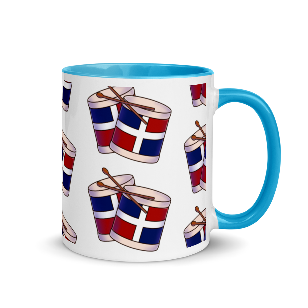 Tambora Dominicana Mug with Color Inside  - 2020 - DominicanGirlfriend.com - Frases Dominicanas - República Dominicana Lifestyle Graphic T-Shirts Streetwear & Accessories - New York - Bronx - Washington Heights - Miami - Florida - Boca Chica - USA - Dominican Clothing