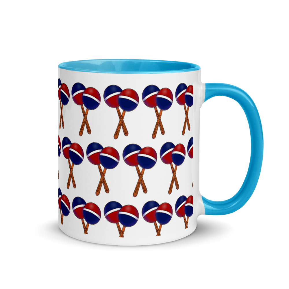Maracas Dominicana Mug with Color Inside  - 2020 - DominicanGirlfriend.com - Frases Dominicanas - República Dominicana Lifestyle Graphic T-Shirts Streetwear & Accessories - New York - Bronx - Washington Heights - Miami - Florida - Boca Chica - USA - Dominican Clothing