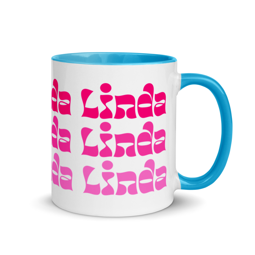 Linda Mug with Color Inside  - 2020 - DominicanGirlfriend.com - Frases Dominicanas - República Dominicana Lifestyle Graphic T-Shirts Streetwear & Accessories - New York - Bronx - Washington Heights - Miami - Florida - Boca Chica - USA - Dominican Clothing