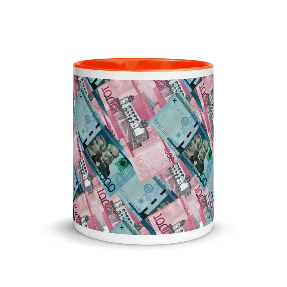1000 y 2000 Dominican Pesos Mug with Color Inside - 2020 - DominicanGirlfriend.com - Frases Dominicanas - República Dominicana Lifestyle Graphic T-Shirts Streetwear & Accessories - New York - Bronx - Washington Heights - Miami - Florida - Boca Chica - USA - Dominican Clothing