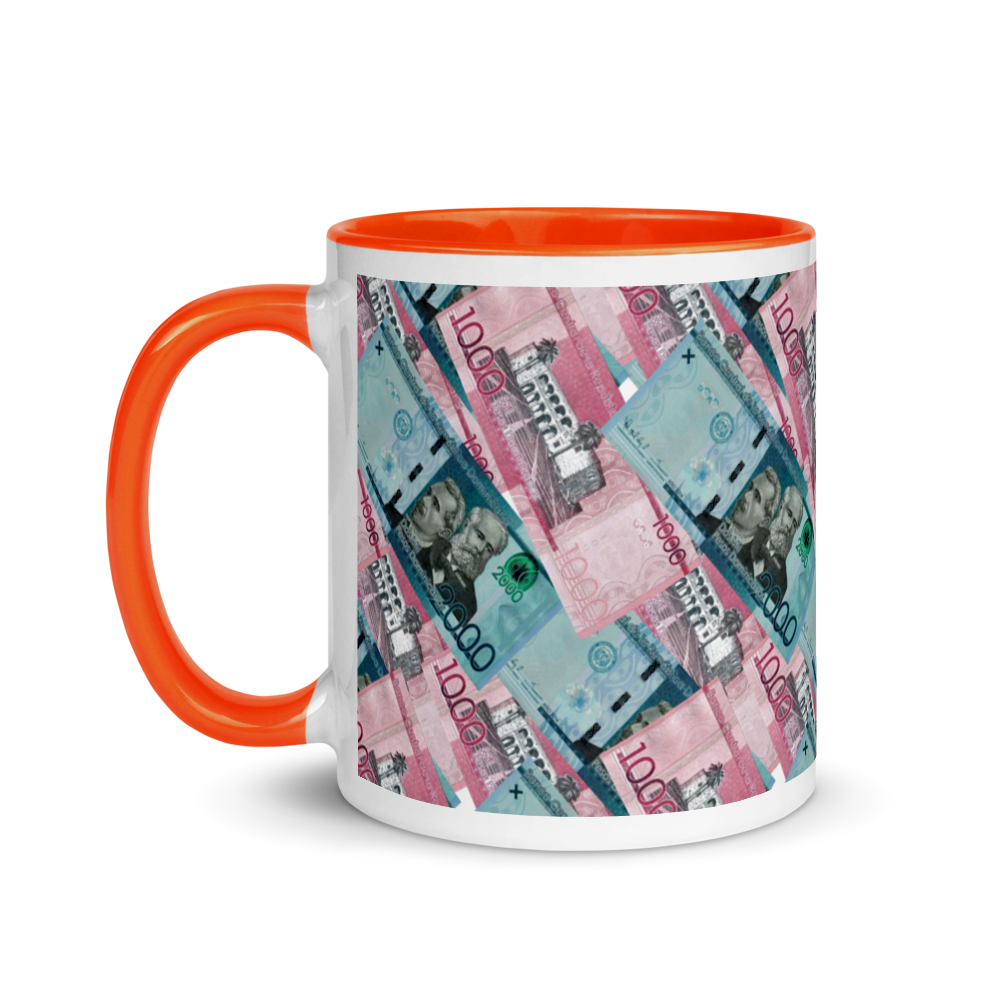 1000 y 2000 Dominican Pesos Mug with Color Inside - 2020 - DominicanGirlfriend.com - Frases Dominicanas - República Dominicana Lifestyle Graphic T-Shirts Streetwear & Accessories - New York - Bronx - Washington Heights - Miami - Florida - Boca Chica - USA - Dominican Clothing