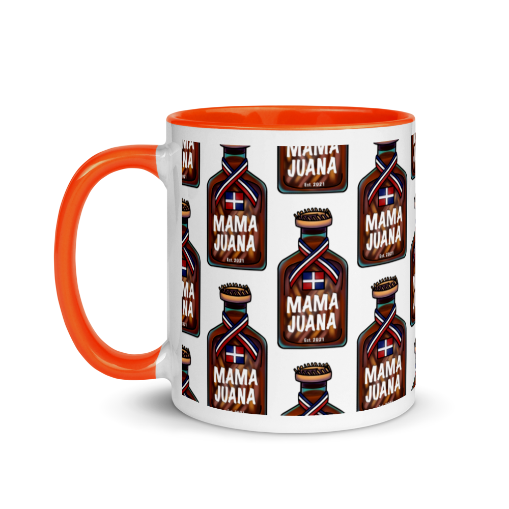 Mama Juana Dominicana Mug with Color Inside  - 2020 - DominicanGirlfriend.com - Frases Dominicanas - República Dominicana Lifestyle Graphic T-Shirts Streetwear & Accessories - New York - Bronx - Washington Heights - Miami - Florida - Boca Chica - USA - Dominican Clothing