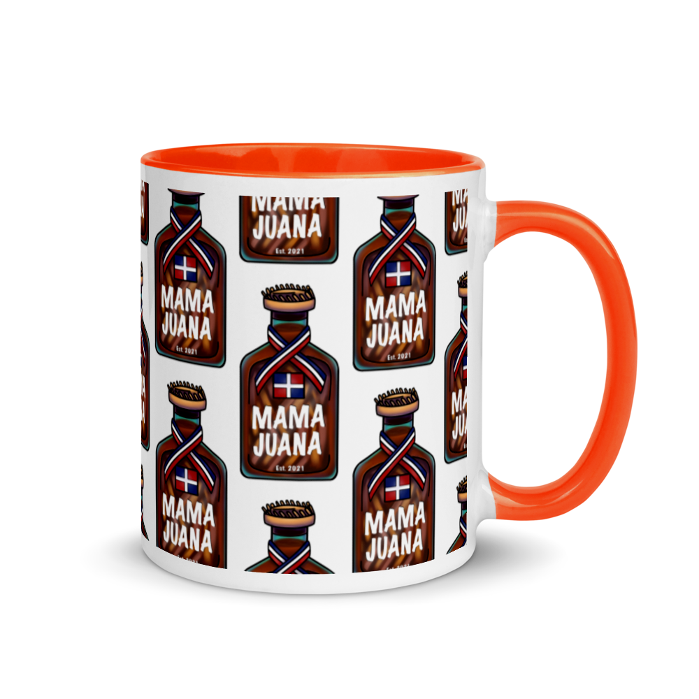 Mama Juana Dominicana Mug with Color Inside  - 2020 - DominicanGirlfriend.com - Frases Dominicanas - República Dominicana Lifestyle Graphic T-Shirts Streetwear & Accessories - New York - Bronx - Washington Heights - Miami - Florida - Boca Chica - USA - Dominican Clothing