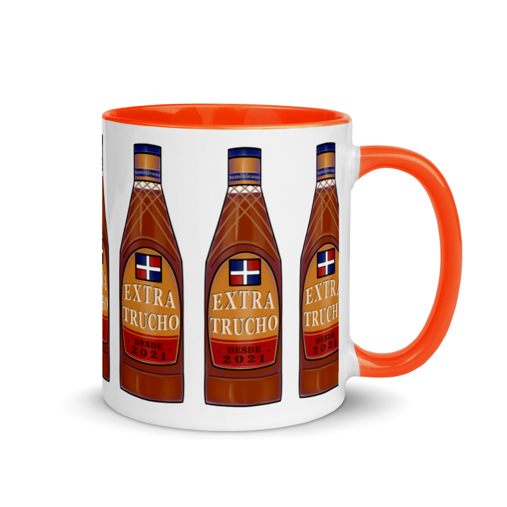 Extra Trucho Dominican Rum Mug with Color Inside  - 2020 - DominicanGirlfriend.com - Frases Dominicanas - República Dominicana Lifestyle Graphic T-Shirts Streetwear & Accessories - New York - Bronx - Washington Heights - Miami - Florida - Boca Chica - USA - Dominican Clothing