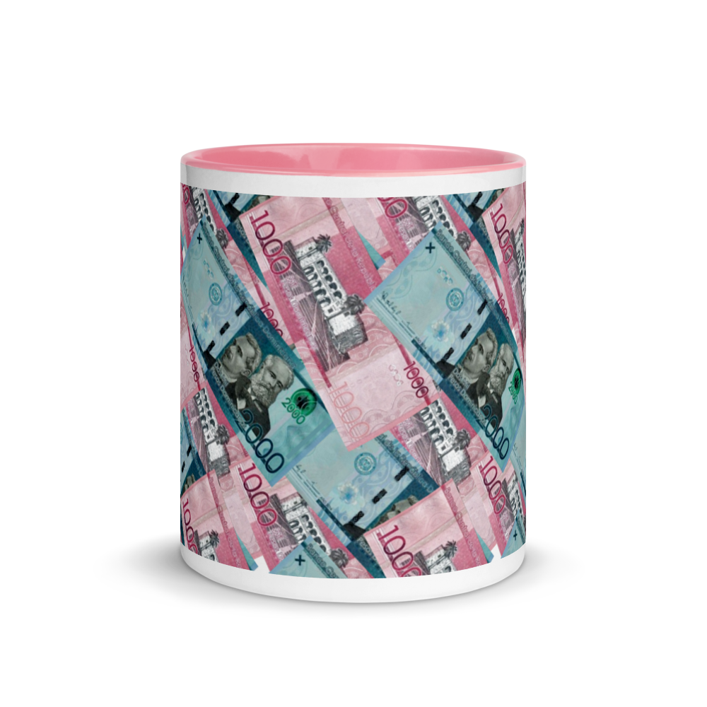 1000 y 2000 Dominican Pesos Mug with Color Inside  - 2020 - DominicanGirlfriend.com - Frases Dominicanas - República Dominicana Lifestyle Graphic T-Shirts Streetwear & Accessories - New York - Bronx - Washington Heights - Miami - Florida - Boca Chica - USA - Dominican Clothing