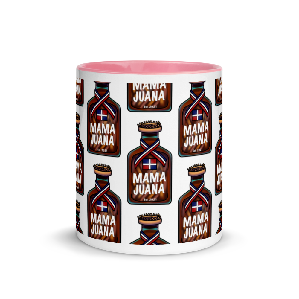 Mama Juana Dominicana Mug with Color Inside  - 2020 - DominicanGirlfriend.com - Frases Dominicanas - República Dominicana Lifestyle Graphic T-Shirts Streetwear & Accessories - New York - Bronx - Washington Heights - Miami - Florida - Boca Chica - USA - Dominican Clothing