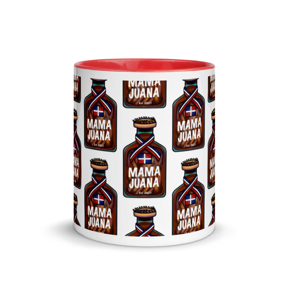 Mama Juana Dominicana Mug with Color Inside  - 2020 - DominicanGirlfriend.com - Frases Dominicanas - República Dominicana Lifestyle Graphic T-Shirts Streetwear & Accessories - New York - Bronx - Washington Heights - Miami - Florida - Boca Chica - USA - Dominican Clothing