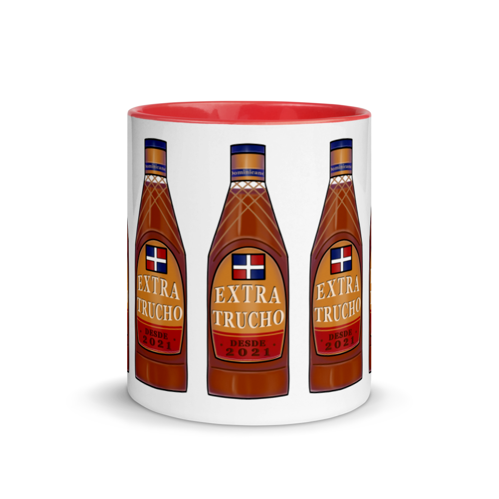 Extra Trucho Dominican Rum Mug with Color Inside  - 2020 - DominicanGirlfriend.com - Frases Dominicanas - República Dominicana Lifestyle Graphic T-Shirts Streetwear & Accessories - New York - Bronx - Washington Heights - Miami - Florida - Boca Chica - USA - Dominican Clothing