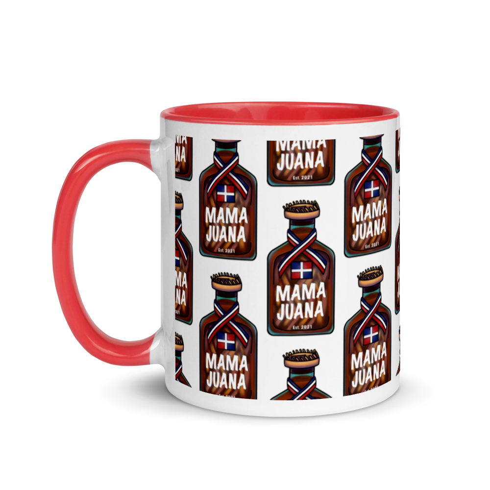 Mama Juana Dominicana Mug with Color Inside  - 2020 - DominicanGirlfriend.com - Frases Dominicanas - República Dominicana Lifestyle Graphic T-Shirts Streetwear & Accessories - New York - Bronx - Washington Heights - Miami - Florida - Boca Chica - USA - Dominican Clothing