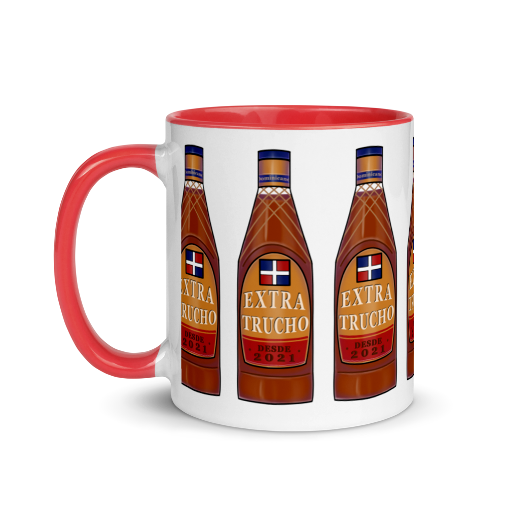 Extra Trucho Dominican Rum Mug with Color Inside  - 2020 - DominicanGirlfriend.com - Frases Dominicanas - República Dominicana Lifestyle Graphic T-Shirts Streetwear & Accessories - New York - Bronx - Washington Heights - Miami - Florida - Boca Chica - USA - Dominican Clothing