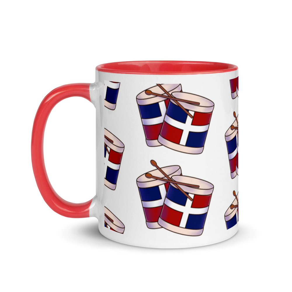 Tambora Dominicana Mug with Color Inside  - 2020 - DominicanGirlfriend.com - Frases Dominicanas - República Dominicana Lifestyle Graphic T-Shirts Streetwear & Accessories - New York - Bronx - Washington Heights - Miami - Florida - Boca Chica - USA - Dominican Clothing