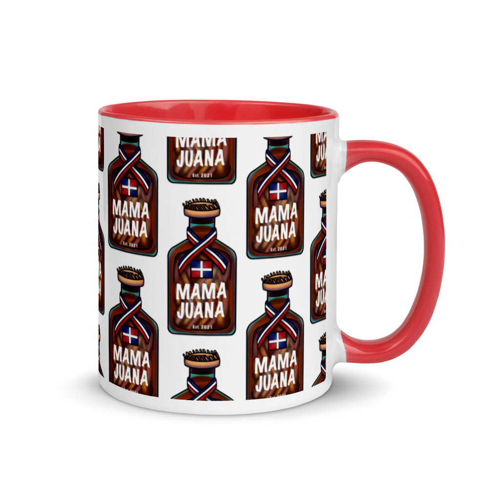 Mama Juana Dominicana Mug with Color Inside  - 2020 - DominicanGirlfriend.com - Frases Dominicanas - República Dominicana Lifestyle Graphic T-Shirts Streetwear & Accessories - New York - Bronx - Washington Heights - Miami - Florida - Boca Chica - USA - Dominican Clothing