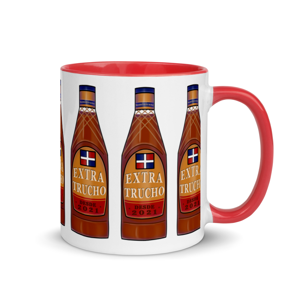 Extra Trucho Dominican Rum Mug with Color Inside  - 2020 - DominicanGirlfriend.com - Frases Dominicanas - República Dominicana Lifestyle Graphic T-Shirts Streetwear & Accessories - New York - Bronx - Washington Heights - Miami - Florida - Boca Chica - USA - Dominican Clothing