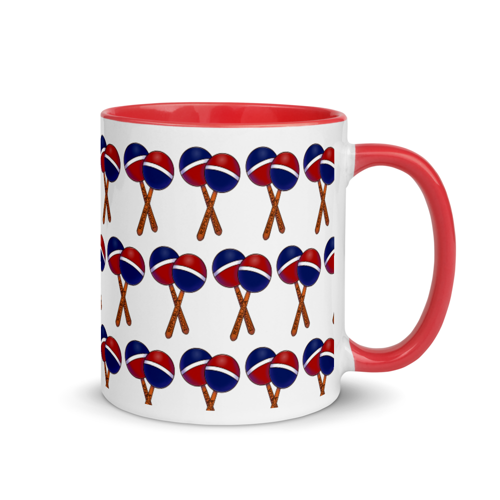 Maracas Dominicana Mug with Color Inside  - 2020 - DominicanGirlfriend.com - Frases Dominicanas - República Dominicana Lifestyle Graphic T-Shirts Streetwear & Accessories - New York - Bronx - Washington Heights - Miami - Florida - Boca Chica - USA - Dominican Clothing