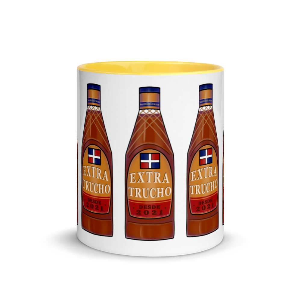 Extra Trucho Dominican Rum Mug with Color Inside  - 2020 - DominicanGirlfriend.com - Frases Dominicanas - República Dominicana Lifestyle Graphic T-Shirts Streetwear & Accessories - New York - Bronx - Washington Heights - Miami - Florida - Boca Chica - USA - Dominican Clothing