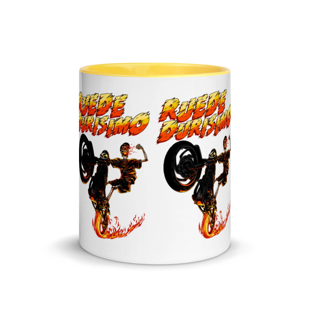 Ruede Durisimo Mug with Color Inside  - 2020 - DominicanGirlfriend.com - Frases Dominicanas - República Dominicana Lifestyle Graphic T-Shirts Streetwear & Accessories - New York - Bronx - Washington Heights - Miami - Florida - Boca Chica - USA - Dominican Clothing