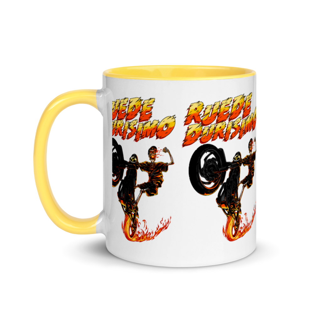 Ruede Durisimo Mug with Color Inside  - 2020 - DominicanGirlfriend.com - Frases Dominicanas - República Dominicana Lifestyle Graphic T-Shirts Streetwear & Accessories - New York - Bronx - Washington Heights - Miami - Florida - Boca Chica - USA - Dominican Clothing