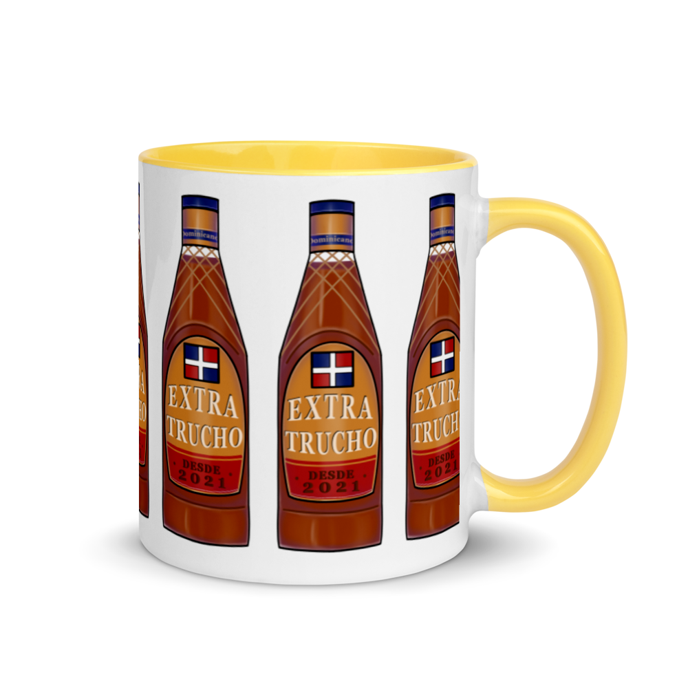 Extra Trucho Dominican Rum Mug with Color Inside  - 2020 - DominicanGirlfriend.com - Frases Dominicanas - República Dominicana Lifestyle Graphic T-Shirts Streetwear & Accessories - New York - Bronx - Washington Heights - Miami - Florida - Boca Chica - USA - Dominican Clothing