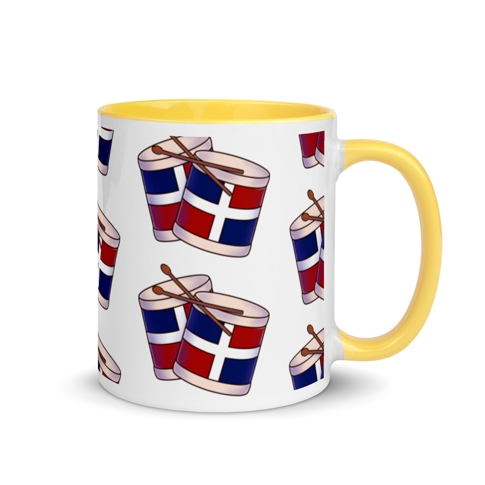 Tambora Dominicana Mug with Color Inside  - 2020 - DominicanGirlfriend.com - Frases Dominicanas - República Dominicana Lifestyle Graphic T-Shirts Streetwear & Accessories - New York - Bronx - Washington Heights - Miami - Florida - Boca Chica - USA - Dominican Clothing