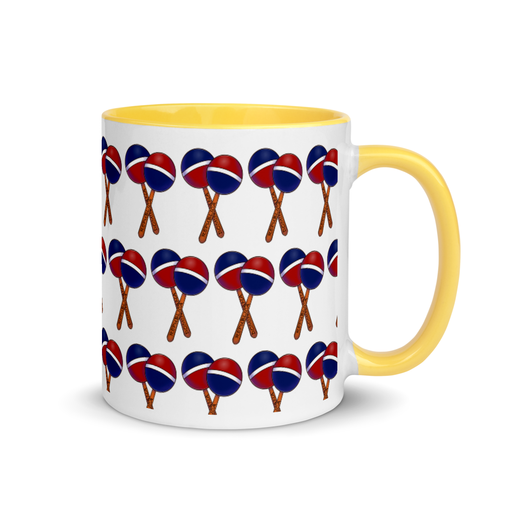Maracas Dominicana Mug with Color Inside  - 2020 - DominicanGirlfriend.com - Frases Dominicanas - República Dominicana Lifestyle Graphic T-Shirts Streetwear & Accessories - New York - Bronx - Washington Heights - Miami - Florida - Boca Chica - USA - Dominican Clothing