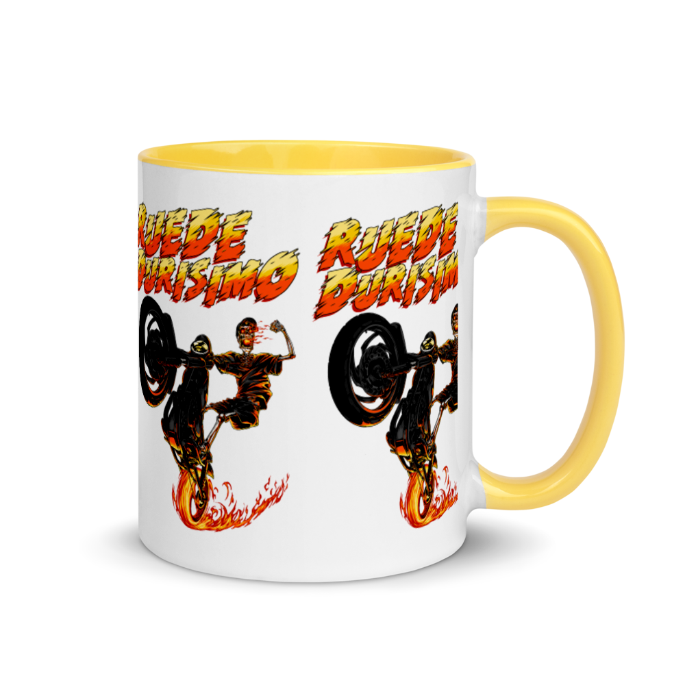 Ruede Durisimo Mug with Color Inside  - 2020 - DominicanGirlfriend.com - Frases Dominicanas - República Dominicana Lifestyle Graphic T-Shirts Streetwear & Accessories - New York - Bronx - Washington Heights - Miami - Florida - Boca Chica - USA - Dominican Clothing