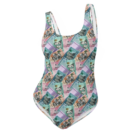Dominican Pesos One-Piece Swimsuit