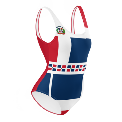 Dominican Republic Flag All-Over Collage One-Piece Swimsuit