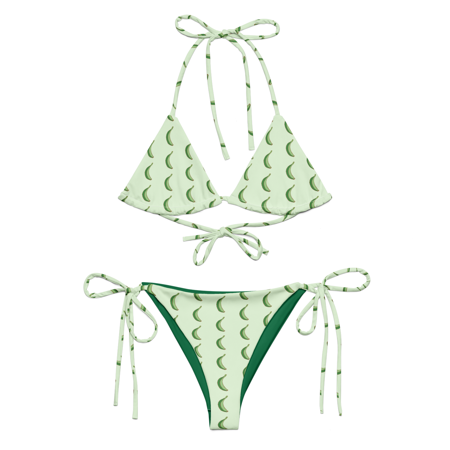 Platano Power All-over Print Two Piece String Bikini Set Swimsuit