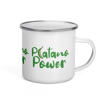 Platano Power Silver Rim Enamel Mug
