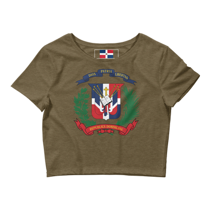 Escudo de la República Dominicana Crop Top Tee