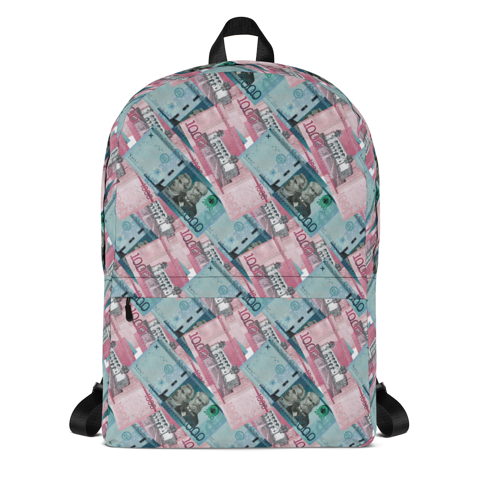 1000 y 2000 Dominican Pesos All-Over Print Backpack  - 2020 - DominicanGirlfriend.com - Frases Dominicanas - República Dominicana Lifestyle Graphic T-Shirts Streetwear & Accessories - New York - Bronx - Washington Heights - Miami - Florida - Boca Chica - USA - Dominican Clothing