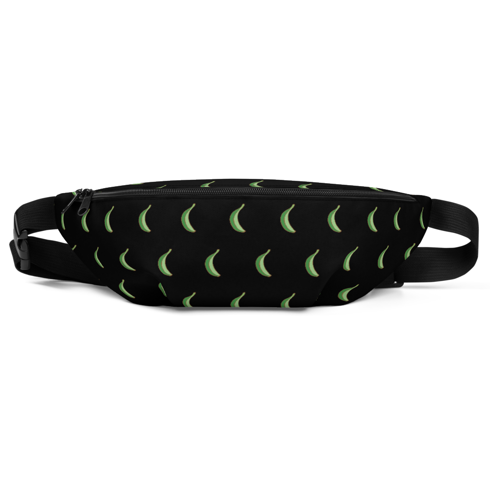 Platano All-Over Fanny Pack (Black)  - 2020 - DominicanGirlfriend.com - Frases Dominicanas - República Dominicana Lifestyle Graphic T-Shirts Streetwear & Accessories - New York - Bronx - Washington Heights - Miami - Florida - Boca Chica - USA - Dominican Clothing