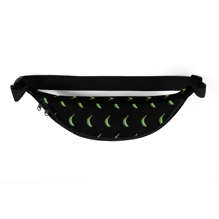 Platano All-Over Fanny Pack (Black)  - 2020 - DominicanGirlfriend.com - Frases Dominicanas - República Dominicana Lifestyle Graphic T-Shirts Streetwear & Accessories - New York - Bronx - Washington Heights - Miami - Florida - Boca Chica - USA - Dominican Clothing