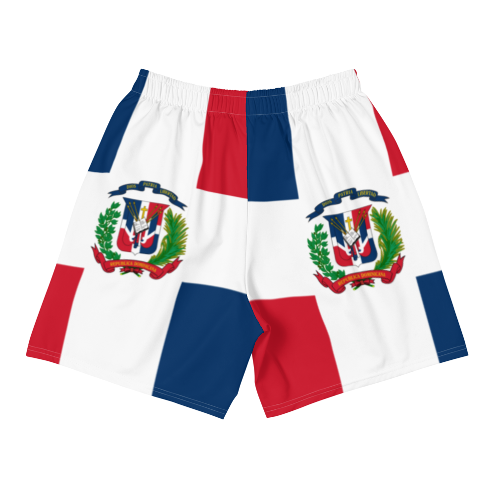 Dominican Republic Flag Men's Athletic Long Shorts  - 2020 - DominicanGirlfriend.com - Frases Dominicanas - República Dominicana Lifestyle Graphic T-Shirts Streetwear & Accessories - New York - Bronx - Washington Heights - Miami - Florida - Boca Chica - USA - Dominican Clothing