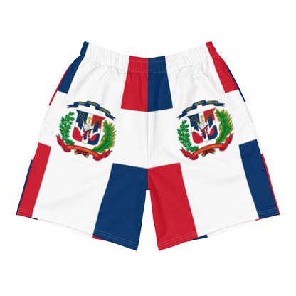 Dominican Republic Flag Men's Athletic Long Shorts  - 2020 - DominicanGirlfriend.com - Frases Dominicanas - República Dominicana Lifestyle Graphic T-Shirts Streetwear & Accessories - New York - Bronx - Washington Heights - Miami - Florida - Boca Chica - USA - Dominican Clothing