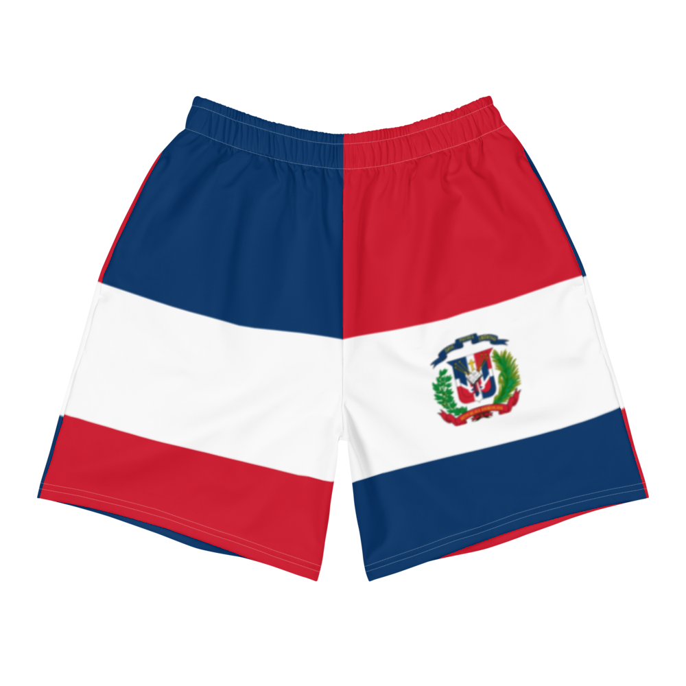 Geometric Dominican Republic Men's Athletic Long Shorts  - 2020 - DominicanGirlfriend.com - Frases Dominicanas - República Dominicana Lifestyle Graphic T-Shirts Streetwear & Accessories - New York - Bronx - Washington Heights - Miami - Florida - Boca Chica - USA - Dominican Clothing