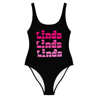 Linda One-Piece Black Swimsuit  - 2020 - DominicanGirlfriend.com - Frases Dominicanas - República Dominicana Lifestyle Graphic T-Shirts Streetwear & Accessories - New York - Bronx - Washington Heights - Miami - Florida - Boca Chica - USA - Dominican Clothing