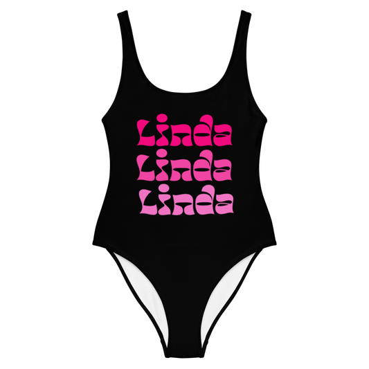 Linda One-Piece Black Swimsuit  - 2020 - DominicanGirlfriend.com - Frases Dominicanas - República Dominicana Lifestyle Graphic T-Shirts Streetwear & Accessories - New York - Bronx - Washington Heights - Miami - Florida - Boca Chica - USA - Dominican Clothing