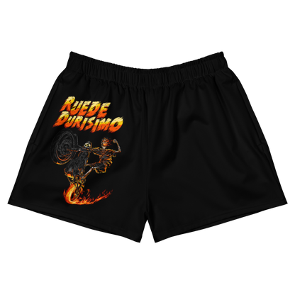 Ruede Durisimo Women's Athletic Shorts  - 2020 - DominicanGirlfriend.com - Frases Dominicanas - República Dominicana Lifestyle Graphic T-Shirts Streetwear & Accessories - New York - Bronx - Washington Heights - Miami - Florida - Boca Chica - USA - Dominican Clothing