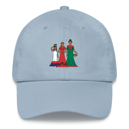 Dominican Faceless Dolls Dad Hat  - 2020 - DominicanGirlfriend.com - Frases Dominicanas - República Dominicana Lifestyle Graphic T-Shirts Streetwear & Accessories - New York - Bronx - Washington Heights - Miami - Florida - Boca Chica - USA - Dominican Clothing