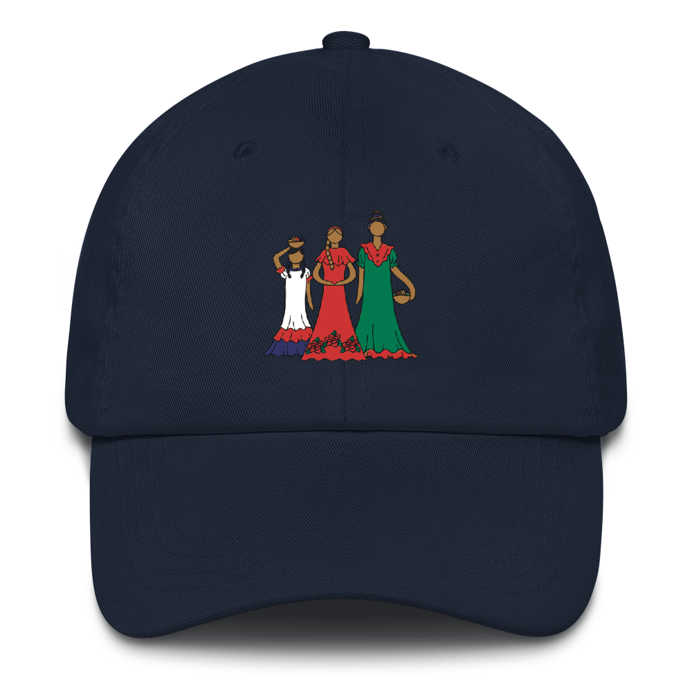 Dominican Faceless Dolls Dad Hat  - 2020 - DominicanGirlfriend.com - Frases Dominicanas - República Dominicana Lifestyle Graphic T-Shirts Streetwear & Accessories - New York - Bronx - Washington Heights - Miami - Florida - Boca Chica - USA - Dominican Clothing