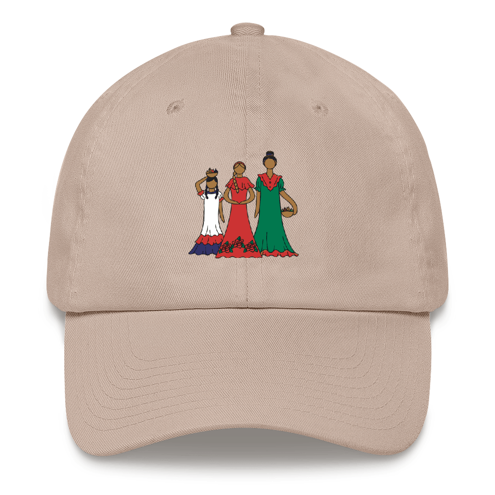 Dominican Faceless Dolls Dad Hat  - 2020 - DominicanGirlfriend.com - Frases Dominicanas - República Dominicana Lifestyle Graphic T-Shirts Streetwear & Accessories - New York - Bronx - Washington Heights - Miami - Florida - Boca Chica - USA - Dominican Clothing