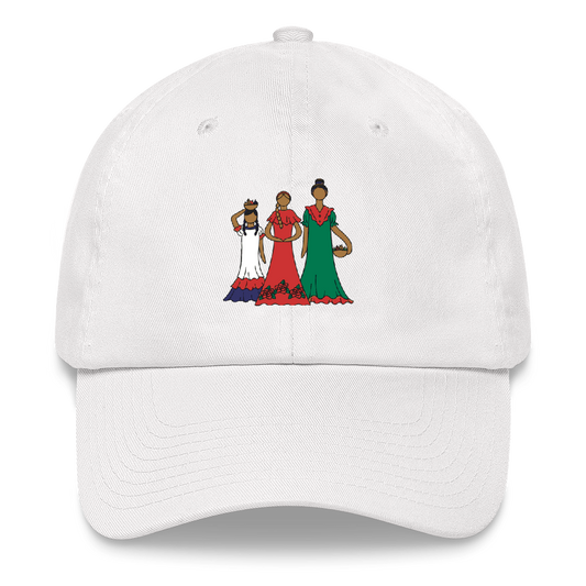 Dominican Faceless Dolls Dad Hat  - 2020 - DominicanGirlfriend.com - Frases Dominicanas - República Dominicana Lifestyle Graphic T-Shirts Streetwear & Accessories - New York - Bronx - Washington Heights - Miami - Florida - Boca Chica - USA - Dominican Clothing