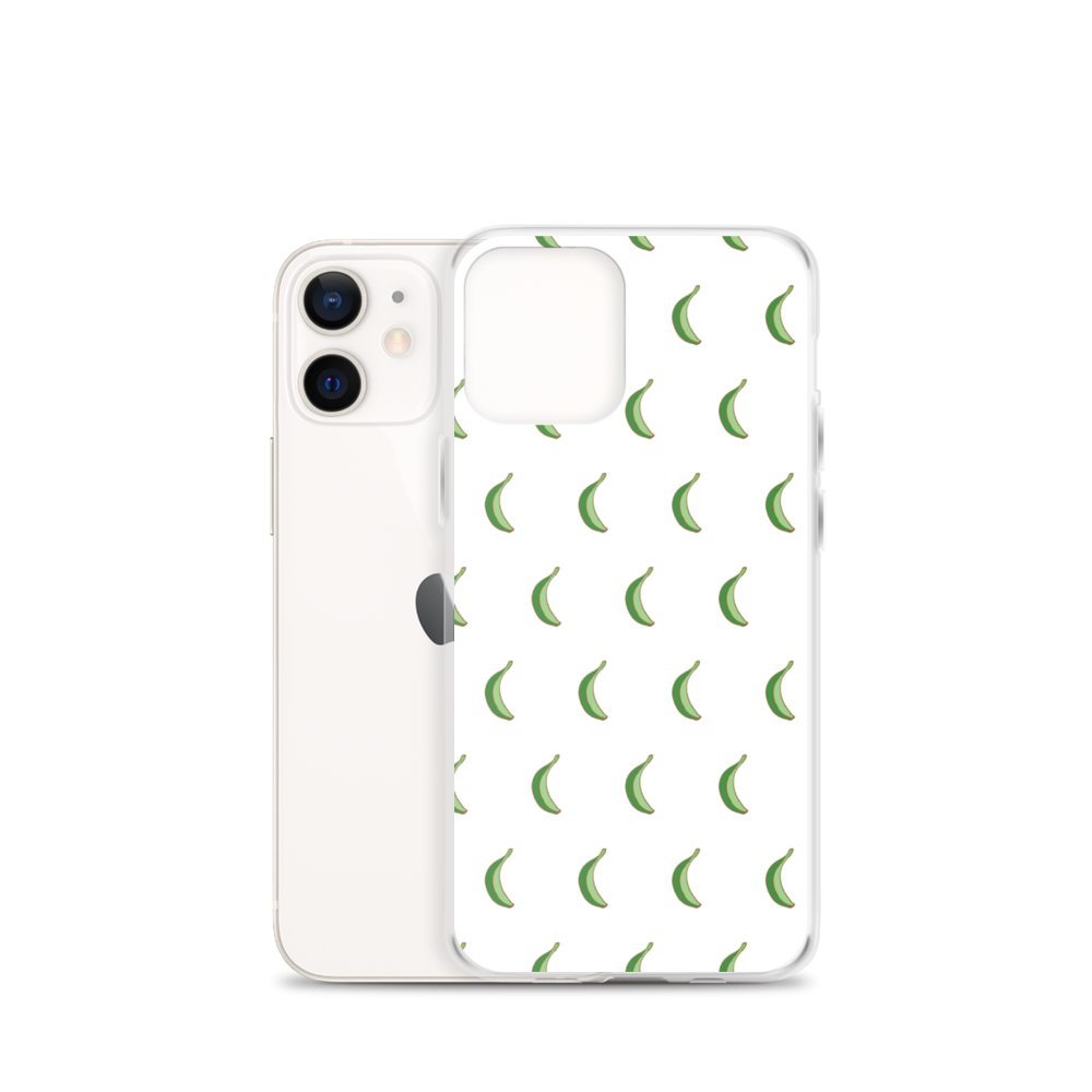 Platano All-Over iPhone Case (White)  - 2020 - DominicanGirlfriend.com - Frases Dominicanas - República Dominicana Lifestyle Graphic T-Shirts Streetwear & Accessories - New York - Bronx - Washington Heights - Miami - Florida - Boca Chica - USA - Dominican Clothing