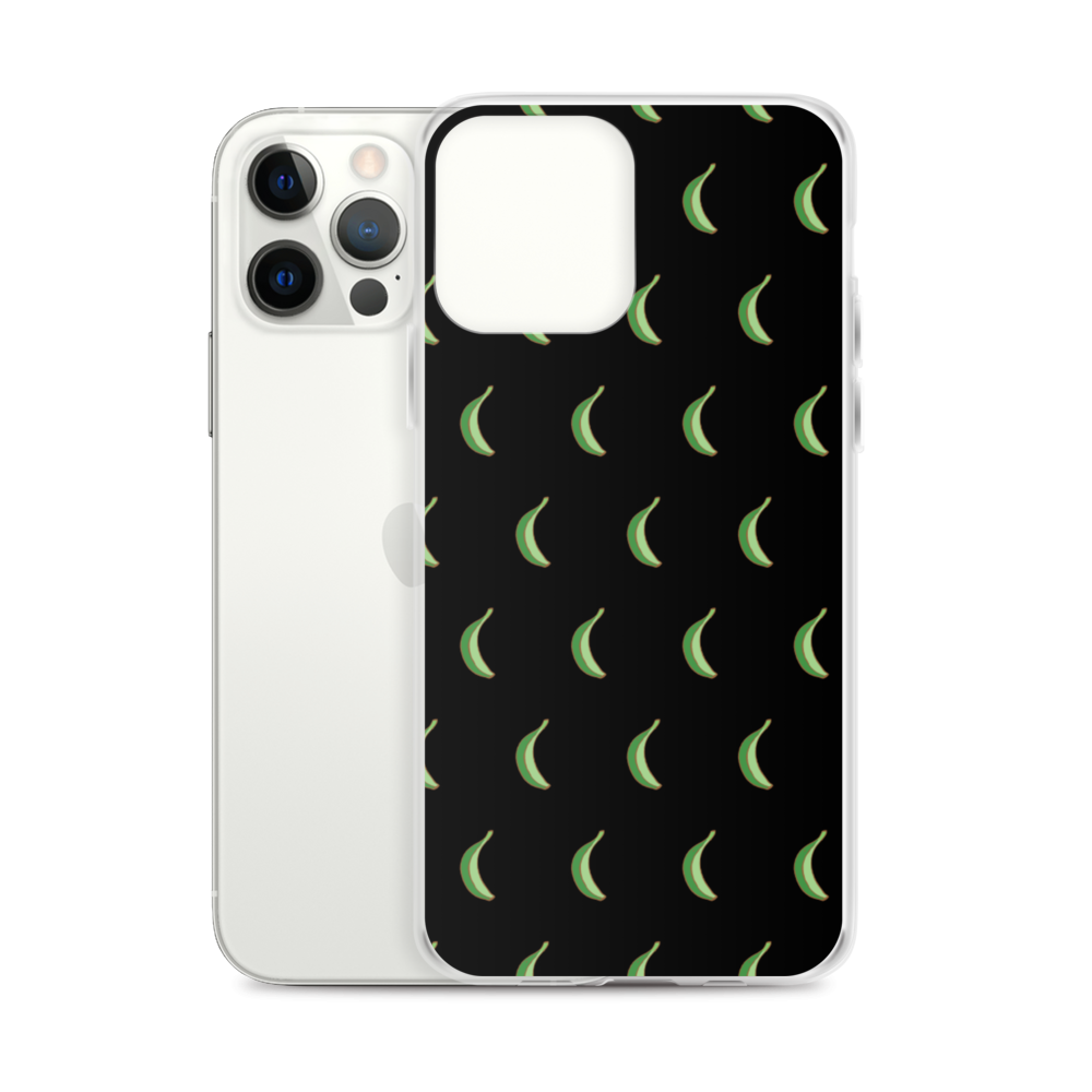 Platano All-Over iPhone Case (Black)  - 2020 - DominicanGirlfriend.com - Frases Dominicanas - República Dominicana Lifestyle Graphic T-Shirts Streetwear & Accessories - New York - Bronx - Washington Heights - Miami - Florida - Boca Chica - USA - Dominican Clothing